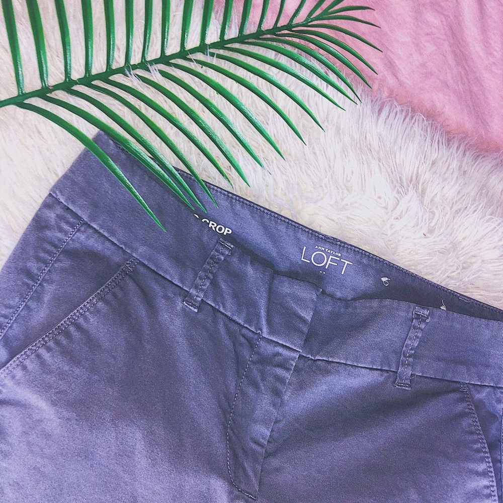 LOFT Skinny chino crop grey pants